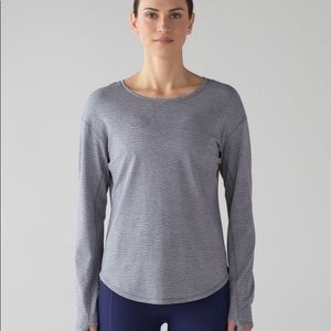 Lululemon Lost in Pace Long Sleeve Sheer Luon Size 10
